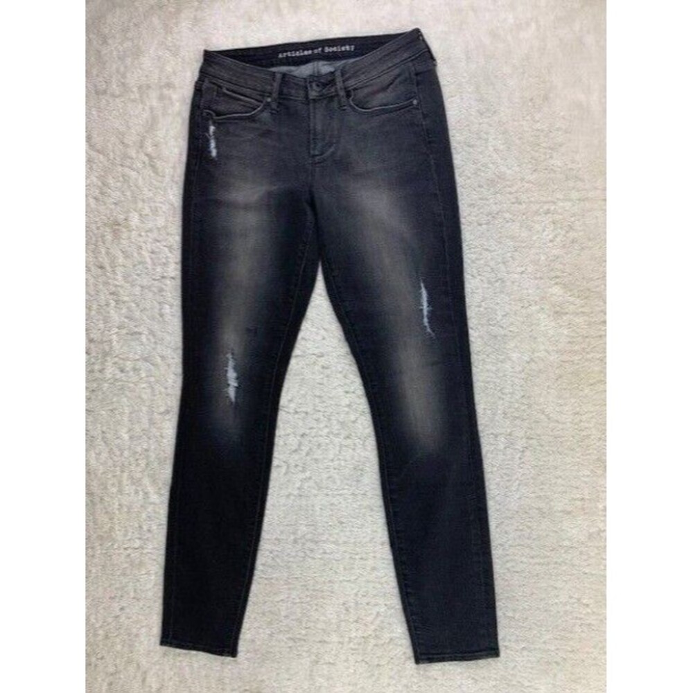 Articles Of Society Size 26 Black Wash Womens Jeans Stretch Mid Rise Skinny